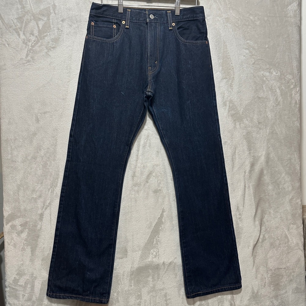 Levis 517 Bootcut Jeans Mens 32 Dark Wash Indigo Denim 00517-0217 Cotton